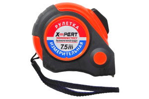 17174161 Рулетка X-PERT 7,5м прорезиненная, противоударная 25мм АВТОСТОП 46589 Профессионал