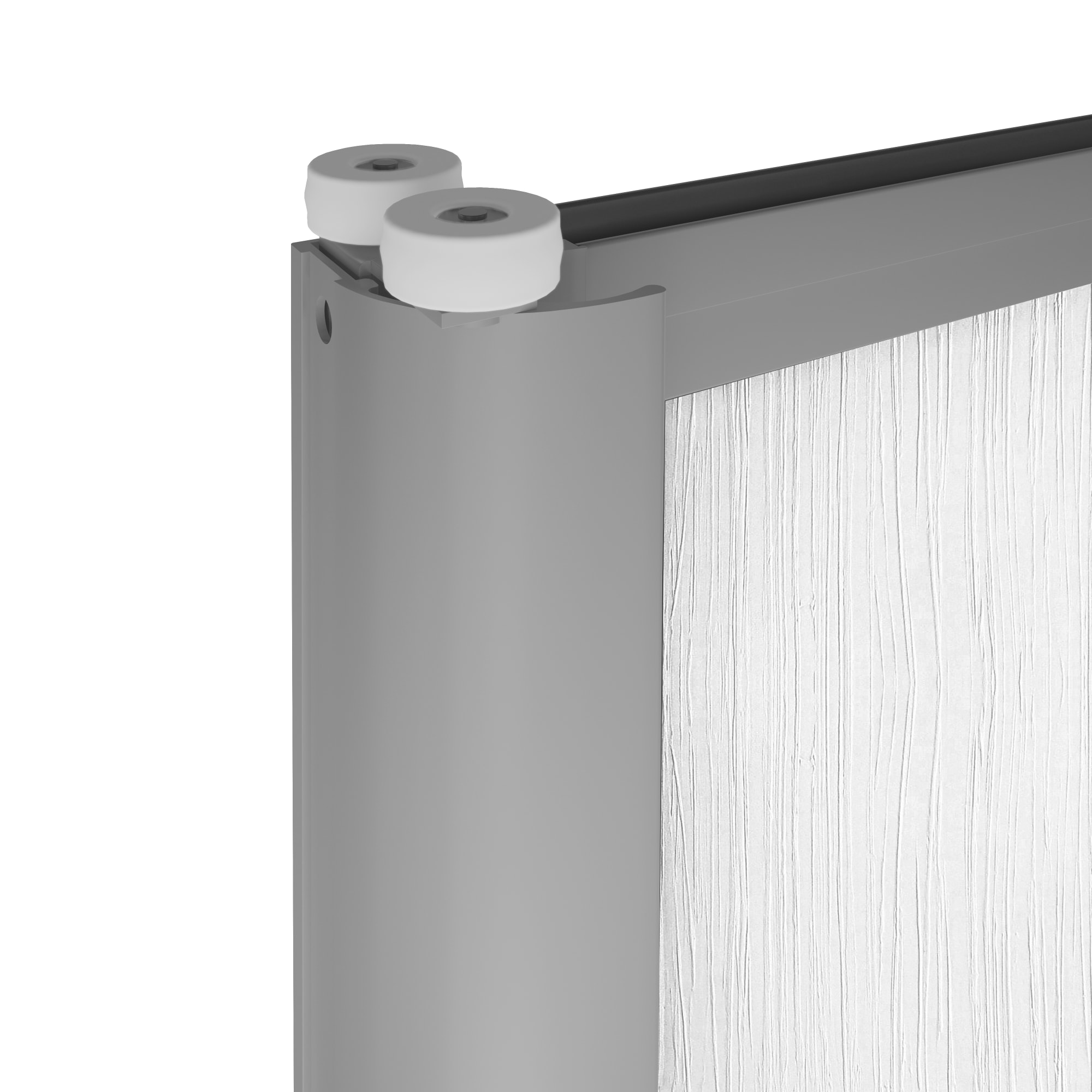 SPACEO Дверь-купе раздвижная белый ясень с алюминиевым профилем 82335361 STLM-0024802 - Вид №2