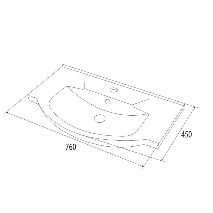 VIC75W1M95K Milardo Victoria Тумба Victoria 75 см Россия - Вид №1