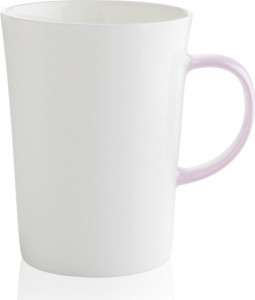 10624424 Mix&Match Кружка Mix&Match Синергия 450мл, фарфор (розовая ручка) Фарфор костяной