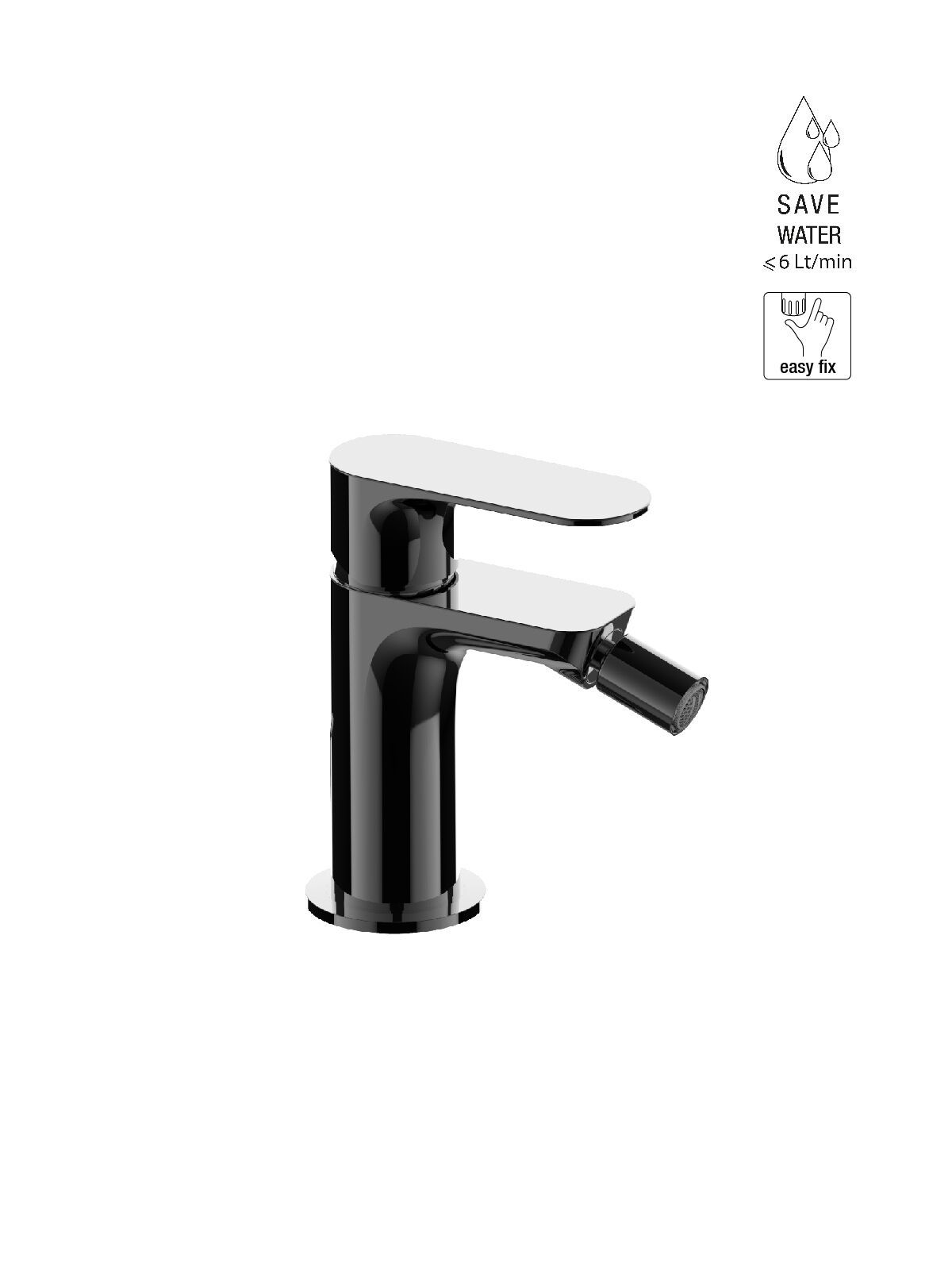 Смеситель для биде без слива с ограничителем расхода Rubinetterie Frattini Lea ARCH-00143176 - Вид №8