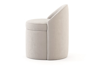 Круглый пуф из ткани