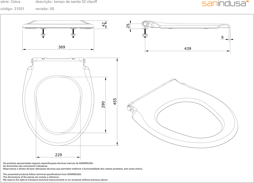 2103100 Крышка сиденье для унитаза Sanindusa CETUS - Вид №2