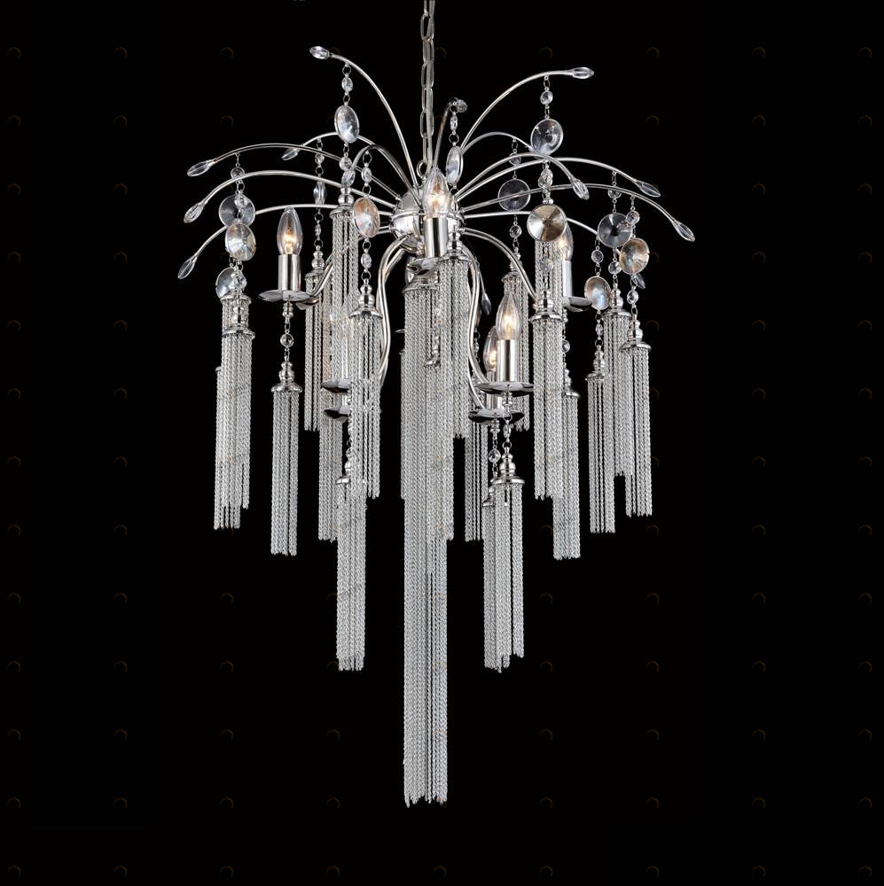 Подвесная люстра Crystal Lux Ethno SP8 хром CRYSTAL LUX ДИЗАЙНЕРСКИЕ, ETHNO 056903 Хром 