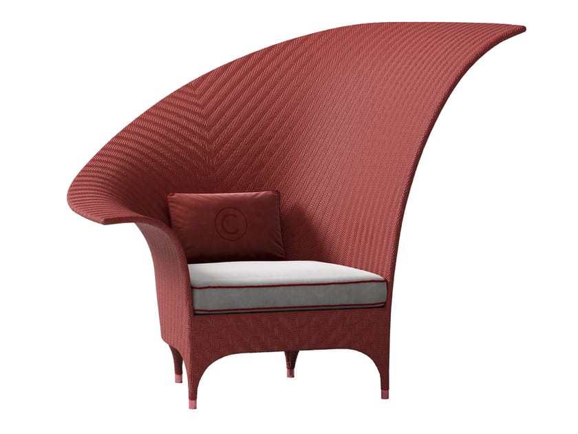 Садовое кресло из дерева и ткани CPRN HOMOOD открытый ARCH-00139127