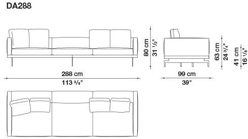 B&B Italia 3-х местный тканевый диван Dock sun-id-1376507 - Вид №149