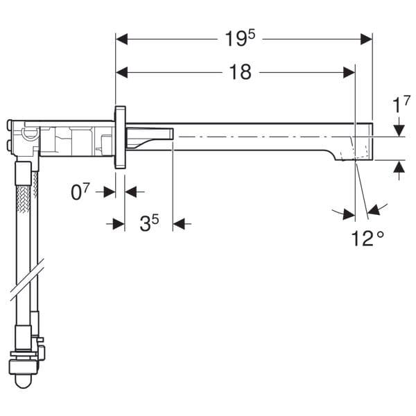 Настенный смеситель для раковины Geberit One ARCH-00129313