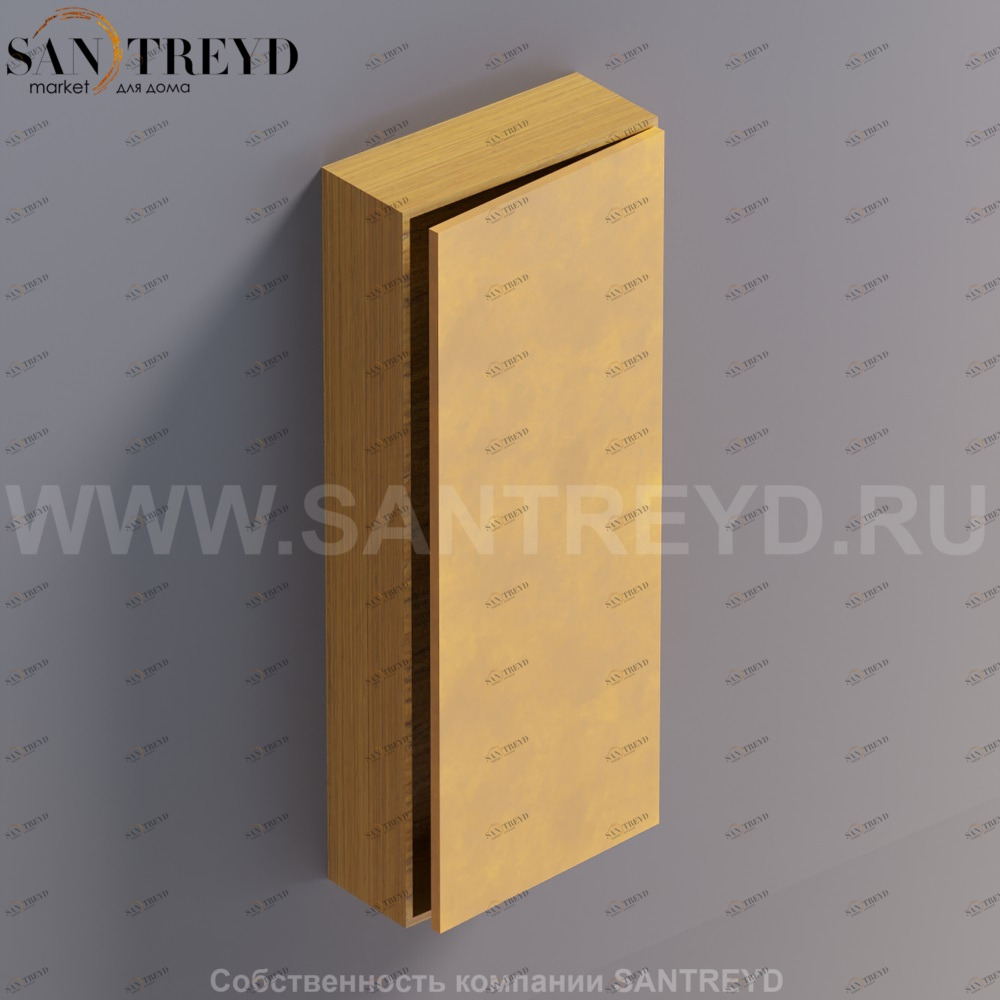 LIFT Модульный шкаф 100 см с правой дверью на доводчиках. Модули могут располагаться горизонтально и вертикально. Отделка: тик и натуральная кожа. AMOB053NAPTDX Agape