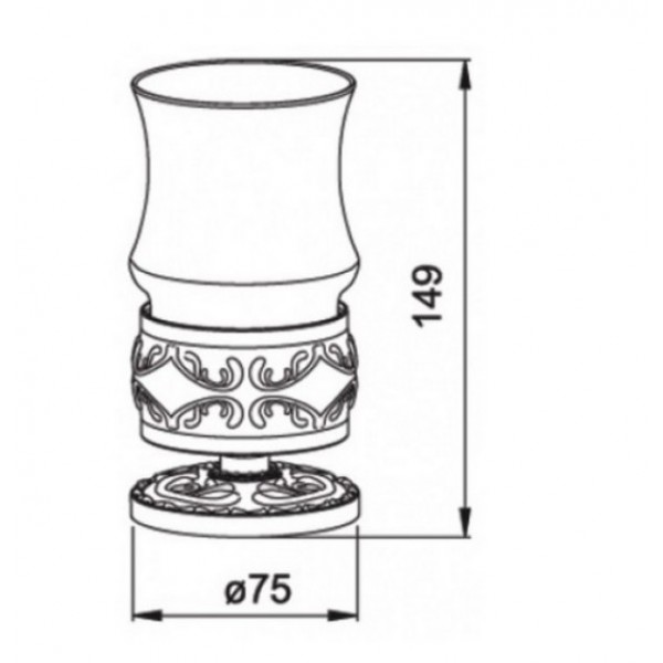 Стакан стекло настольный Hayta (Германия) Classic Bronze 13916-1/BRONZE sun-id-562248 - Вид №1