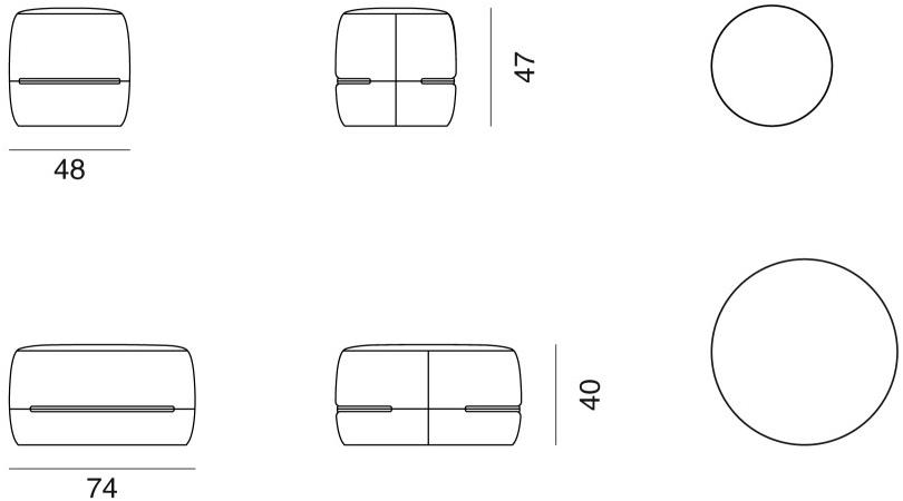 de Sede Круглый кожаный пуф sun-id-1386432 - Вид №4