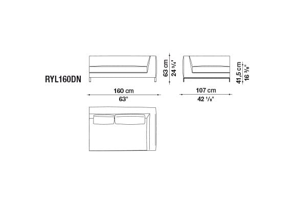Угловой диван из ткани B&B Italia ARCH-00050600 - Вид №17
