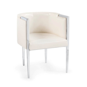 700398-19 ABHIKA КРЕСЛО DANAE WHITE/SILVER