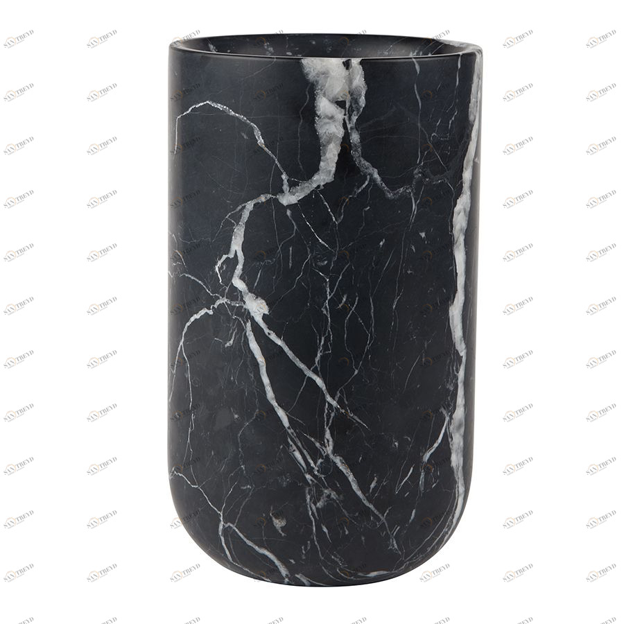 Ваза каменная Fajen Marble черная Zuiver 8200034