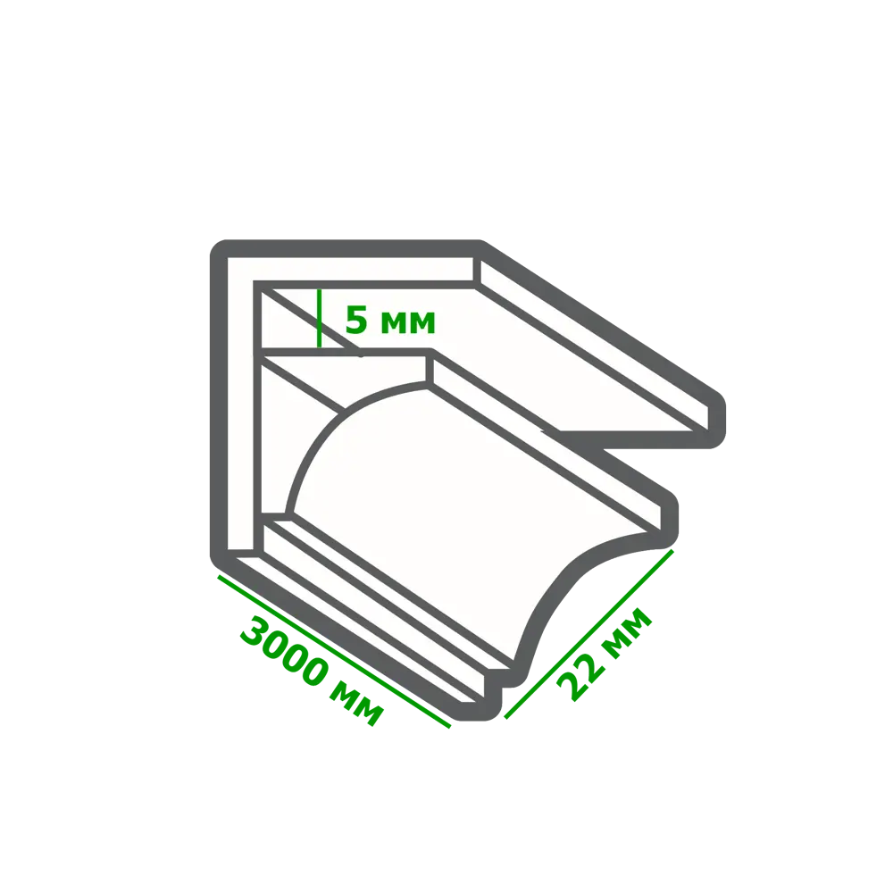 Плинтус ПВХ потолочный для панелей 5 мм Белый 3000 мм 18720735 STLM-2150591 РСП  - Вид №2