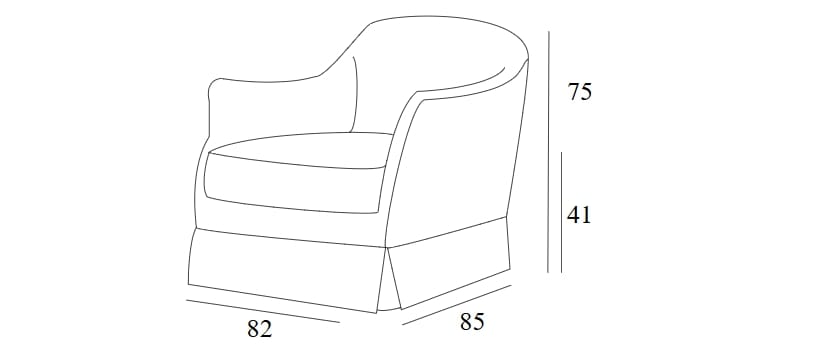 Тканевое кресло с подлокотниками Collett & Victor CAMILLE ARCH-00058314 - Вид №3