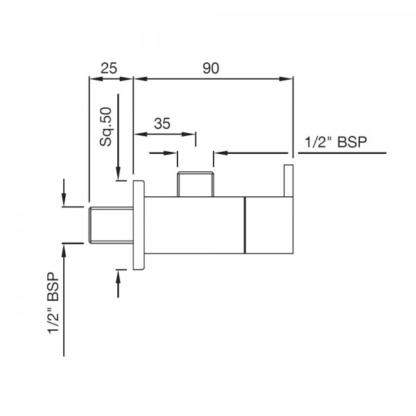 LEB-GRF-45053 Угловой кран Artize Le Blanc Графит  - Вид №1