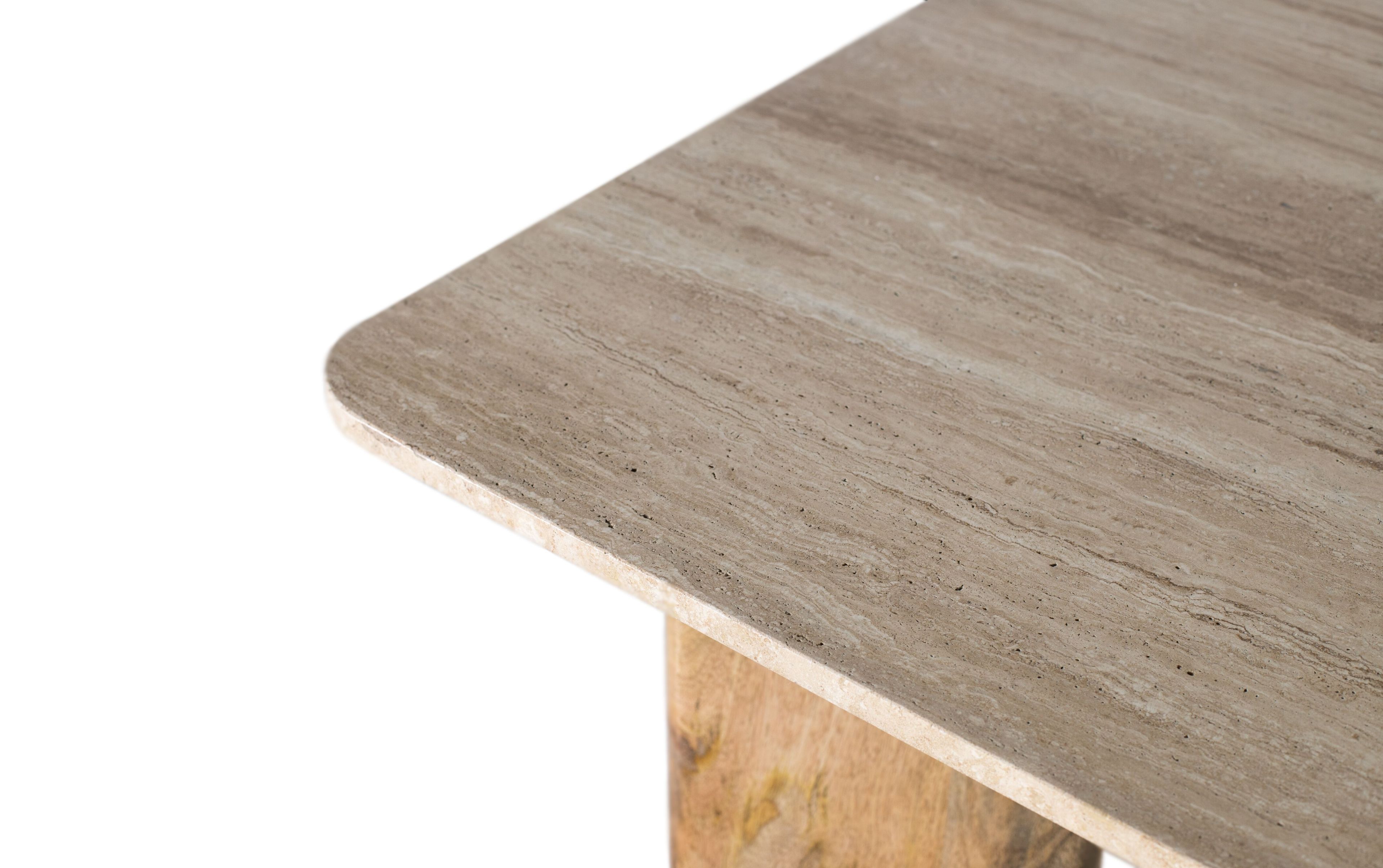 Низкий прямоугольный журнальный столик из травертина Giner y Colomer 1653 ARCH-00002020