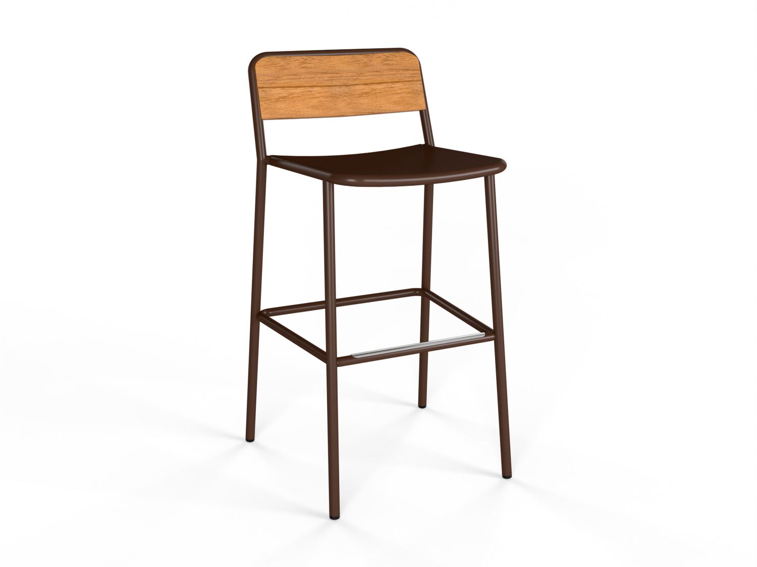 Высокий садовый стул из алюминия и тика YAAZ Edi ARCH-00070620 - Вид №1