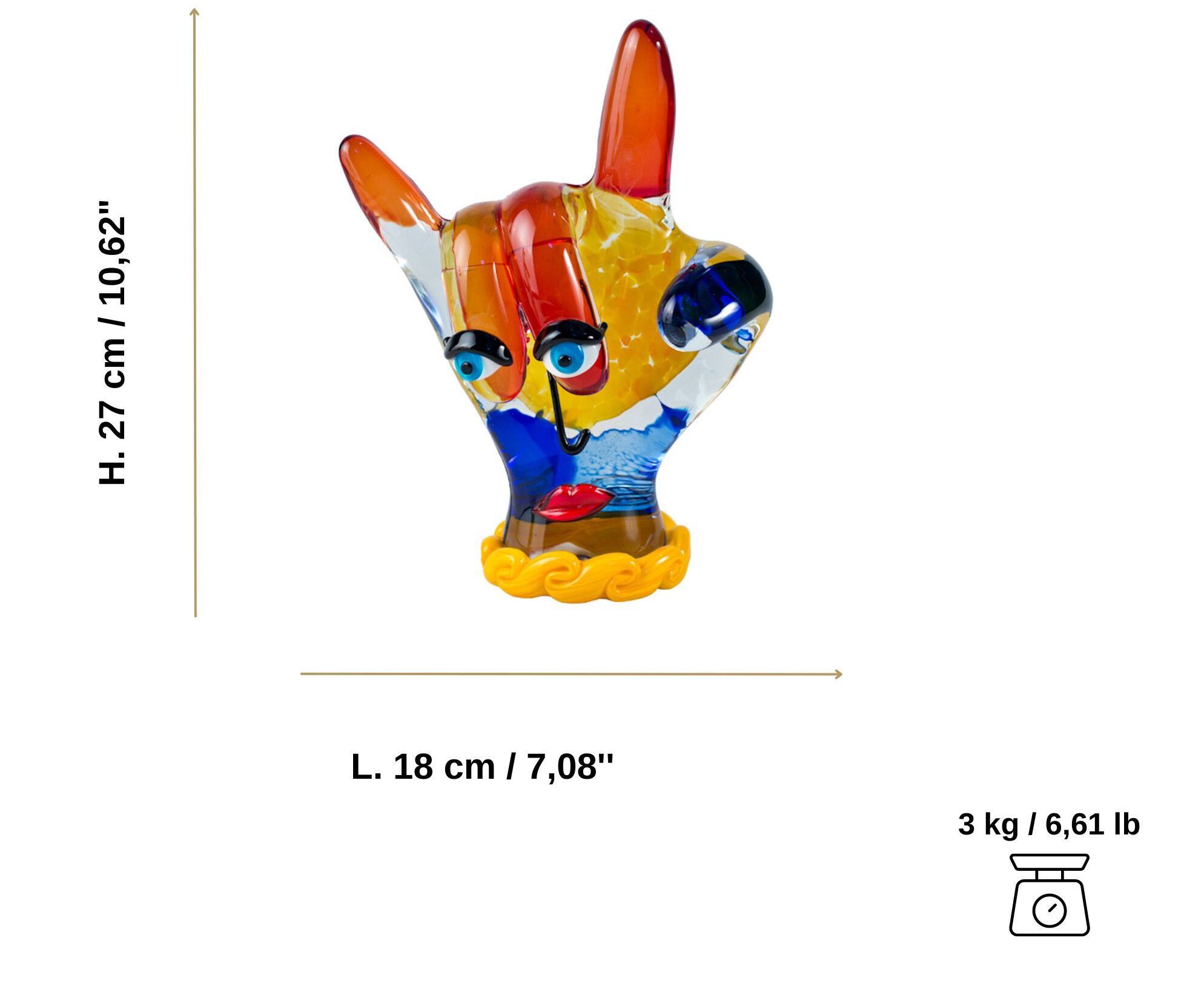 Абстрактная скульптура ручной работы из муранского стекла YourMurano Picasso'S Figures ARCH-00004960 - Вид №3