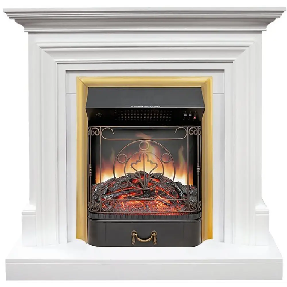 Каминокомплект Royal Flame Bradford STD Majestic FX Brass 1.5 кВт цвет белый 89396847 STLM-2064341 