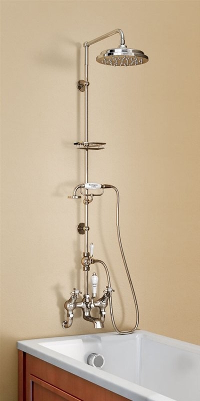 Душевая стойка со смесителем "под наклоном", верхняя лейка 9' [H365-AN] Anglesey Burlington T9-QT, T2, V11-1, V17/ARCV17 CHR, V22/ARCV22 CHR, V23/ARCV23 CHR, V24, V31/ARCV31 CHR, T17-2  - Вид №2