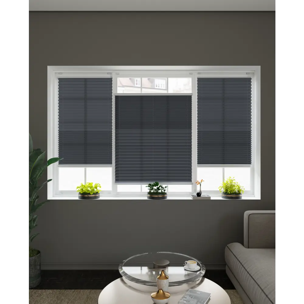Штора плиссе 65x170 см жаккард графитовая 89411371 STLM-2107419 Santreyd  - Вид №6