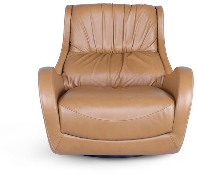 Greenapple Поворотное кожаное кресло с подлокотниками Perfect raw G702697  - Вид №1