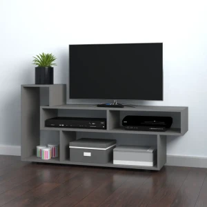 91586846 Тумба под телевизор Velardy Multi-Level 127x60x30 см ЛДСП цвет графит STLM-1100844