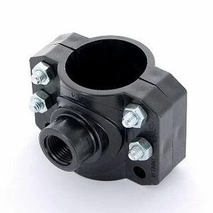 Врезка монтажная 50 x 1/2" ВР, 4 болта, для труб ПНД UNIDELTA