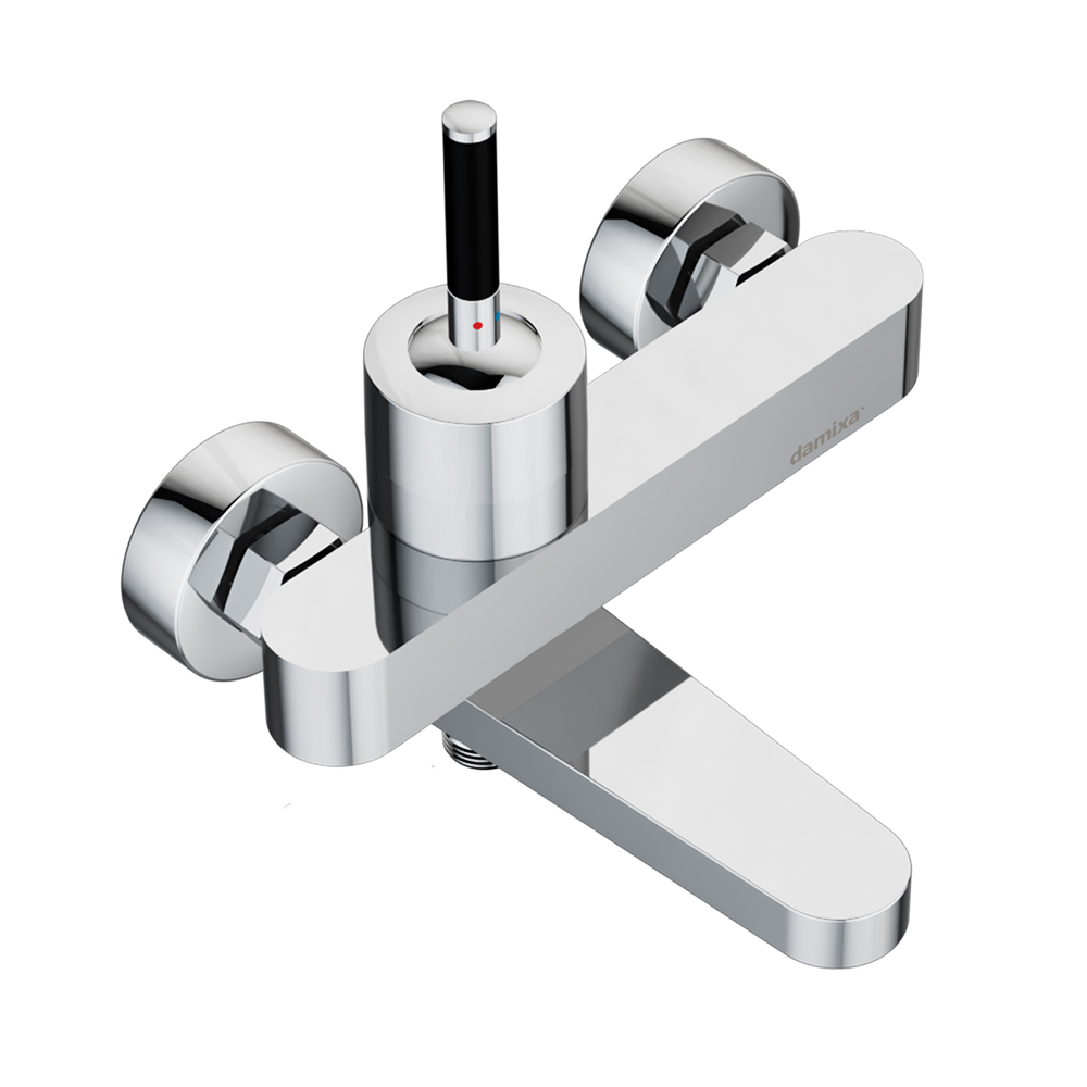 291000000 смеситель для ванны/душа поворотный излив (черный) Damixa Arc - Вид №1