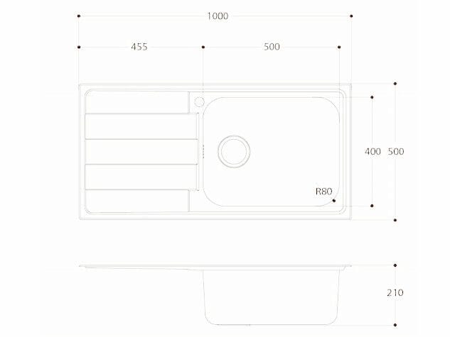 Раковина из нержавеющей стали с одной чашей Evhoc Aura ARCH-00144376 - Вид №5