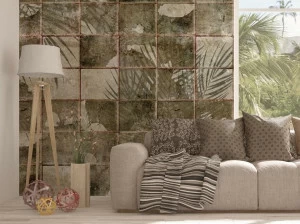 Tecnografica Обои в клетку с цифровой печатью и цветочными мотивами I decorativi 69252