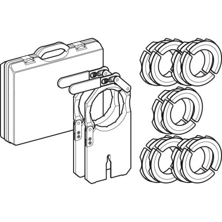 359.059.00.1 Комплект зажимных вставок Geberit с зажимной пластиной d110 Geberit  - Вид №1