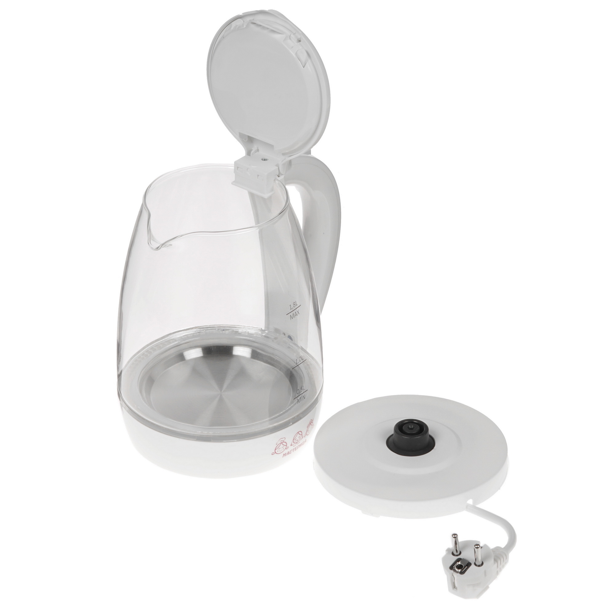 8157390 Электрочайник Мастерица ЕК-1801G белый STDN-0017154 - Вид №3