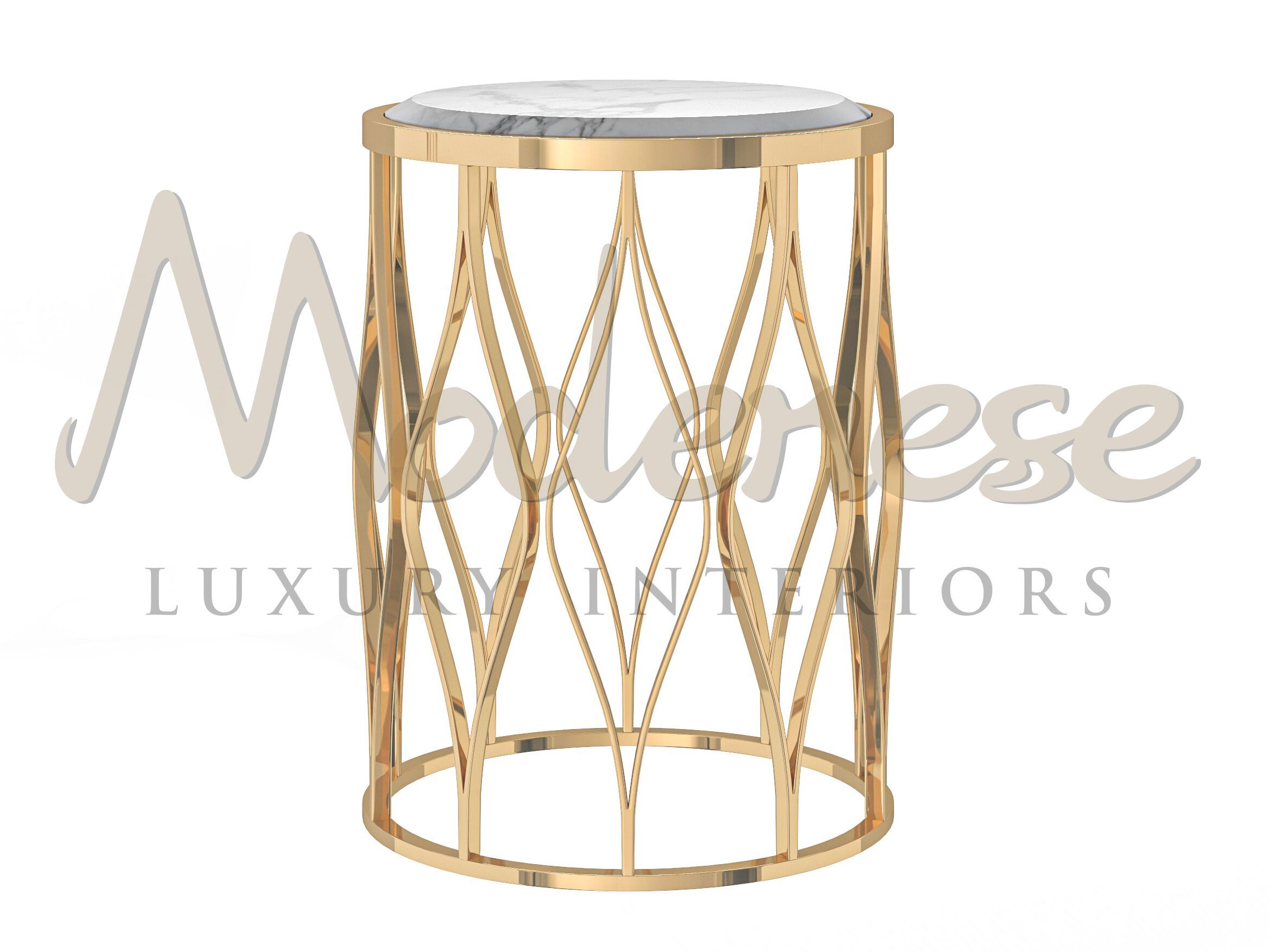 Круглый мраморный журнальный столик Modenese Luxury Interiors CHARM ARCH-00074776