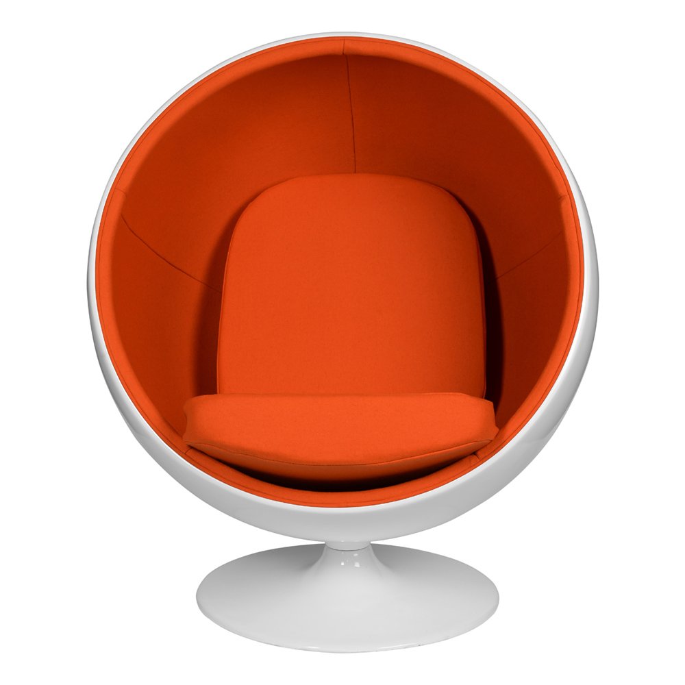 Кресло Eero Aarnio Style Ball Chair оранжевое SOHO DESIGN ДИЗАЙНЕРСКИЕ, EERO BALL 131531 Оранжевый  - Вид №2