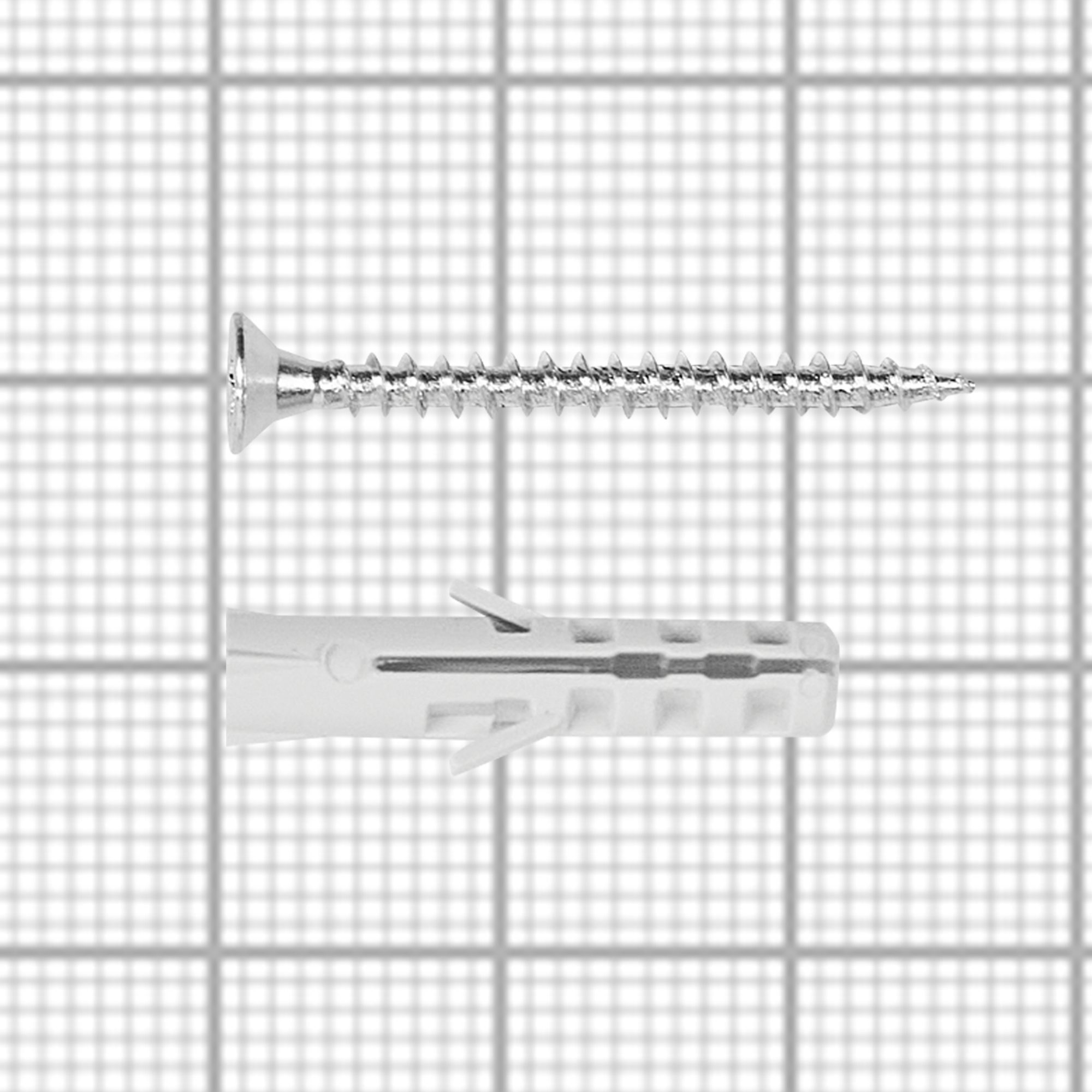 Дюбель потайной ЕВРОПАРТНЕР PND 4×20 мм с шурупом для бетона и кирпича, 100 шт 83387756 STLM-0040710 - Вид №4