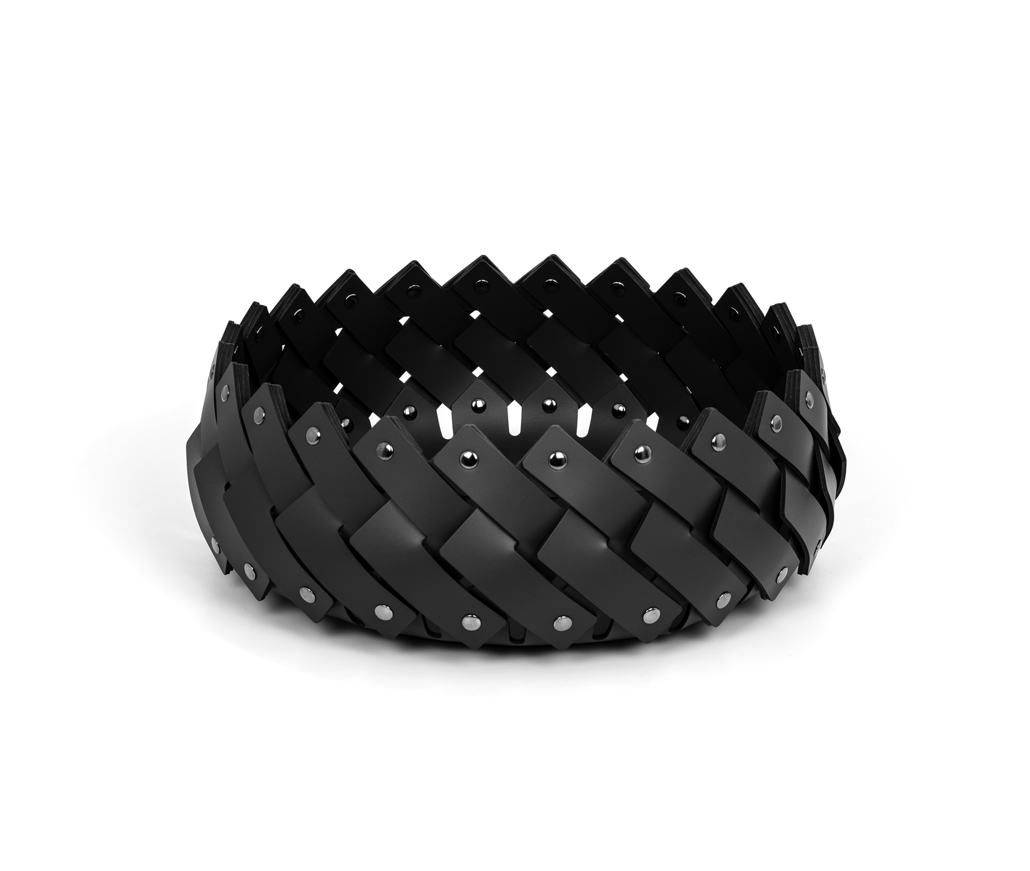 Короткая корзина Almeria - Ø 41XH13 см / регенерированная кожа_coffee Pinetti 00.1150.082.015 - Вид №1