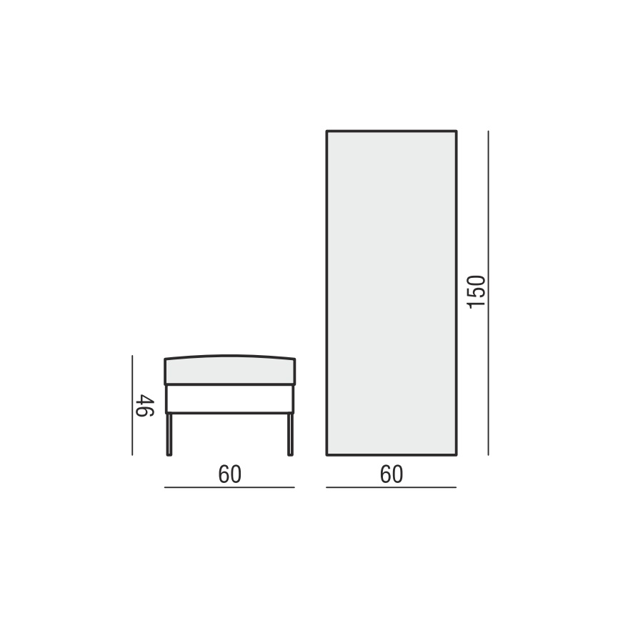 Пуфик Justus, черный, 60x150 см Sits S1289 - Вид №4