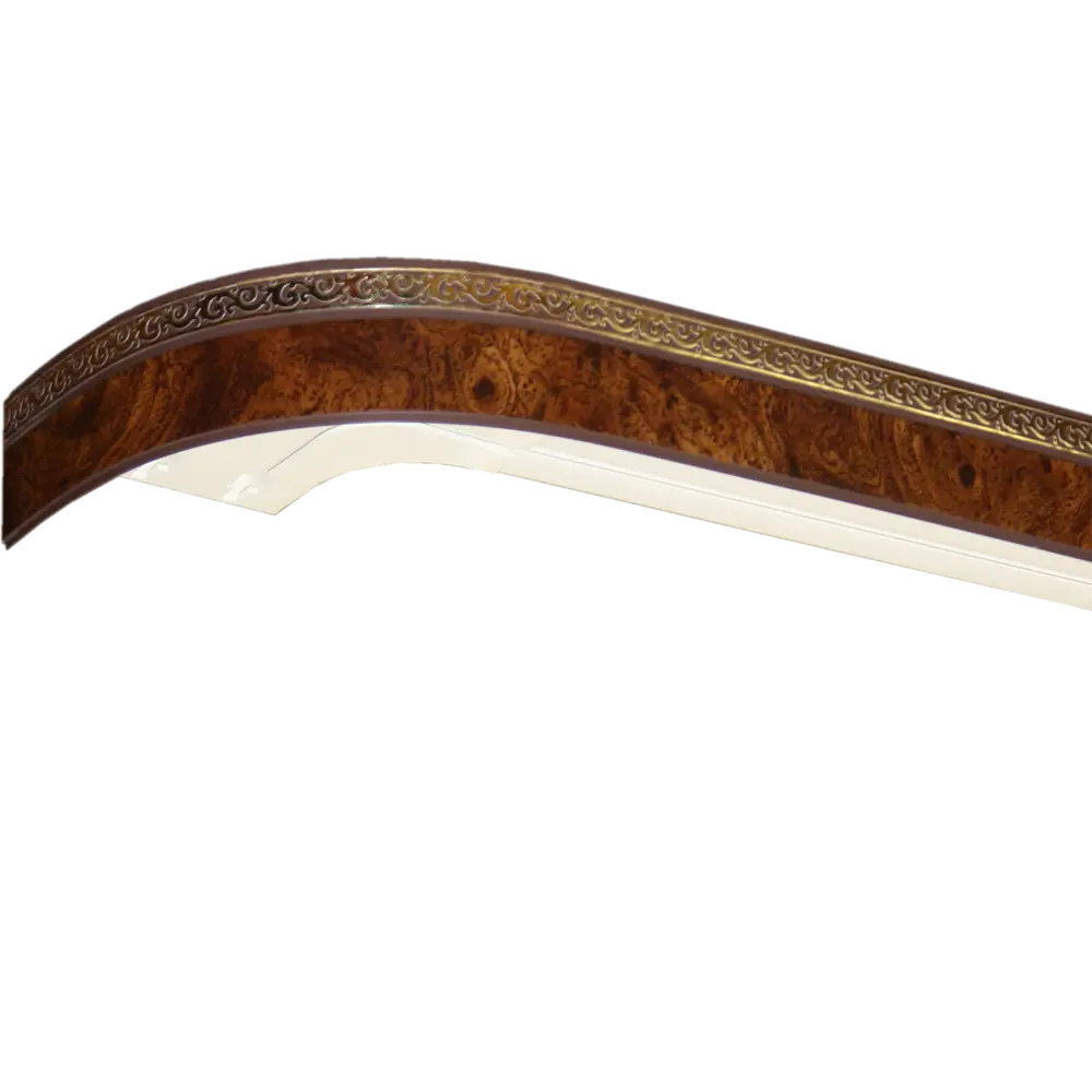 Карниз шинный двухрядный Domlegrand Грация 240 см пластик цвет корень ореха STLM-2202848