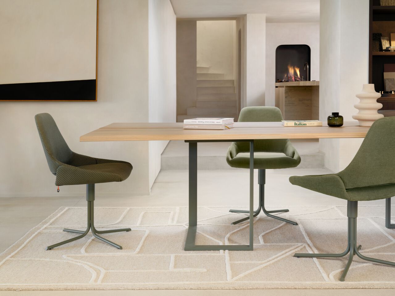 Тканевый поворотный стул с подлокотниками Mobitec Lotus ARCH-00132813 - Вид №4