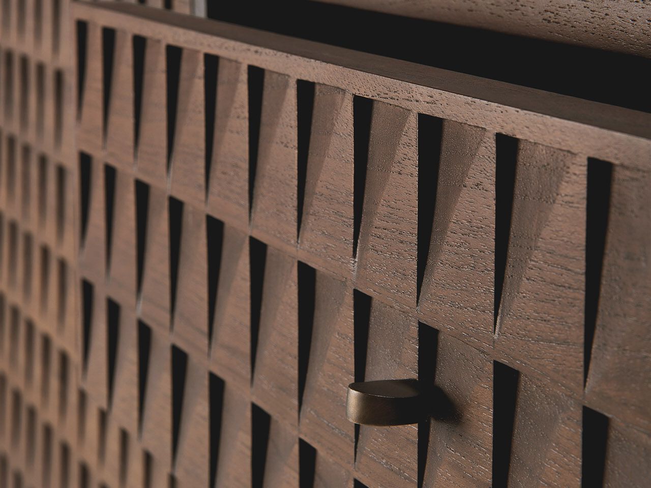 Шкаф из тикового дерева с 2 дверцами и 3 ящиками Ethnicraft Sono ARCH-00043115 - Вид №7