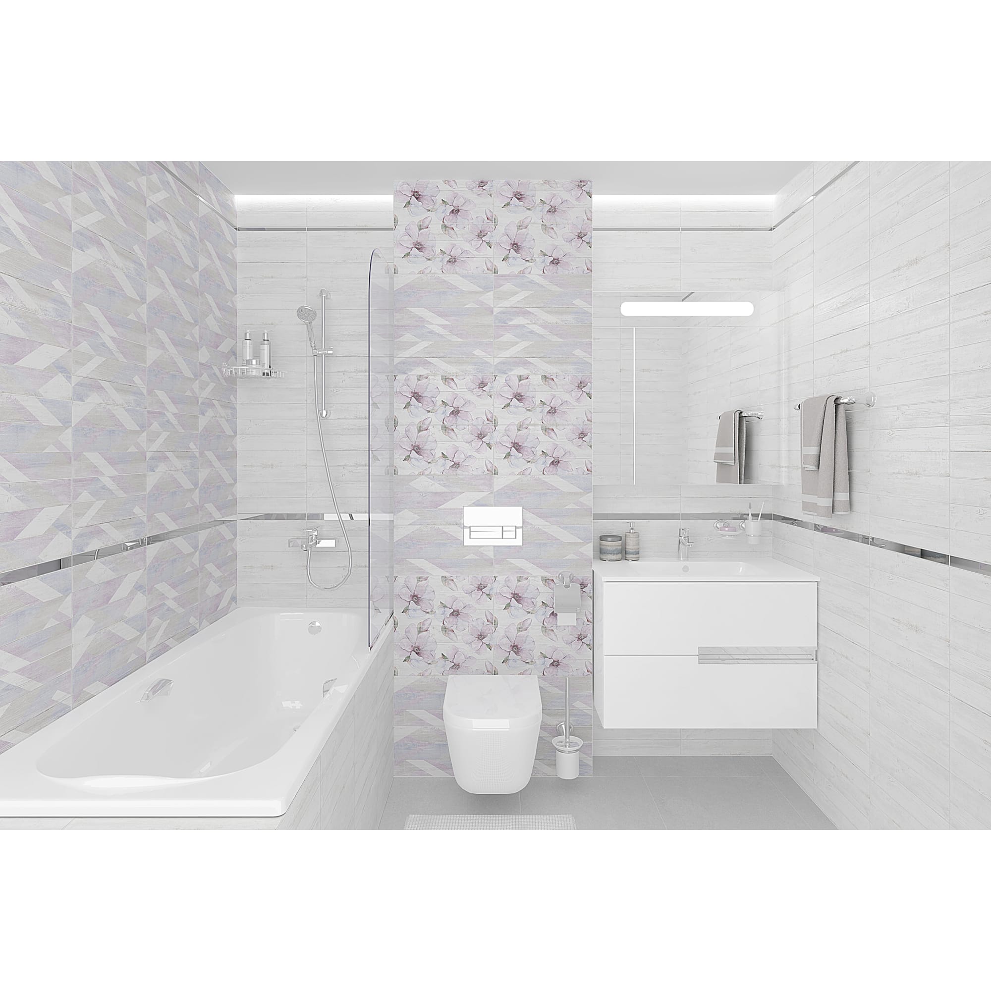 82794815 Плитка настенная с узором 20х40 см 1.2 м² CHANCE Santreyd - Вид №5