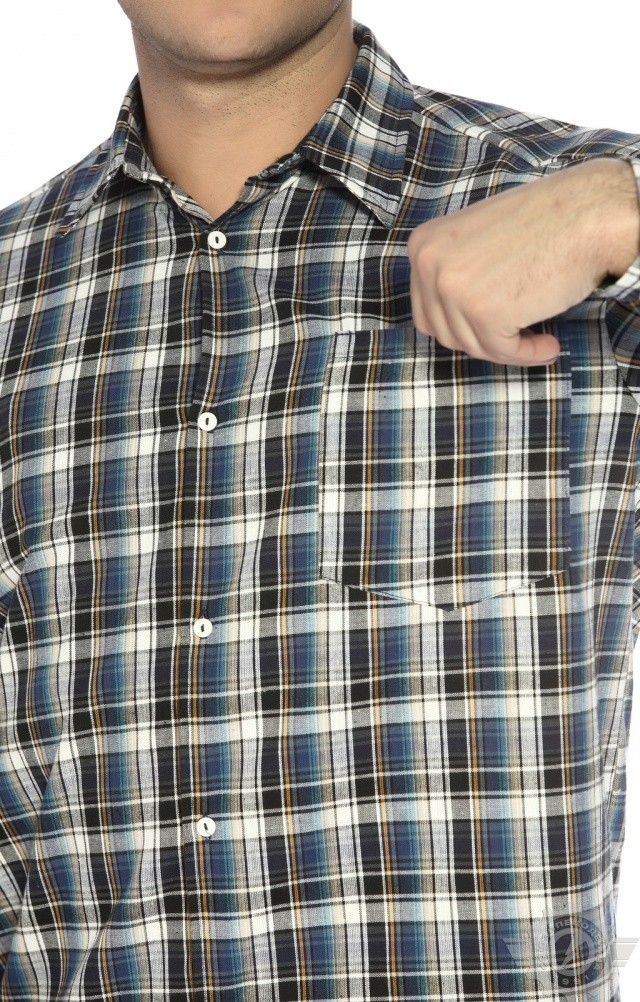 69157 Сорочка рабочая синяя  Толстовки, рубашки, футболки, тенниски размер 56-58 Спецодежда  - Вид №6