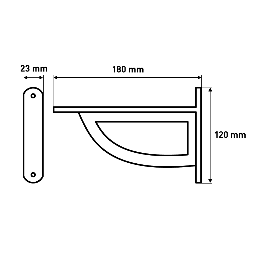 Кронштейн  D-WALL, 180x120х23 мм, белый LJPS0148 Public Steel Россия  - Вид №5