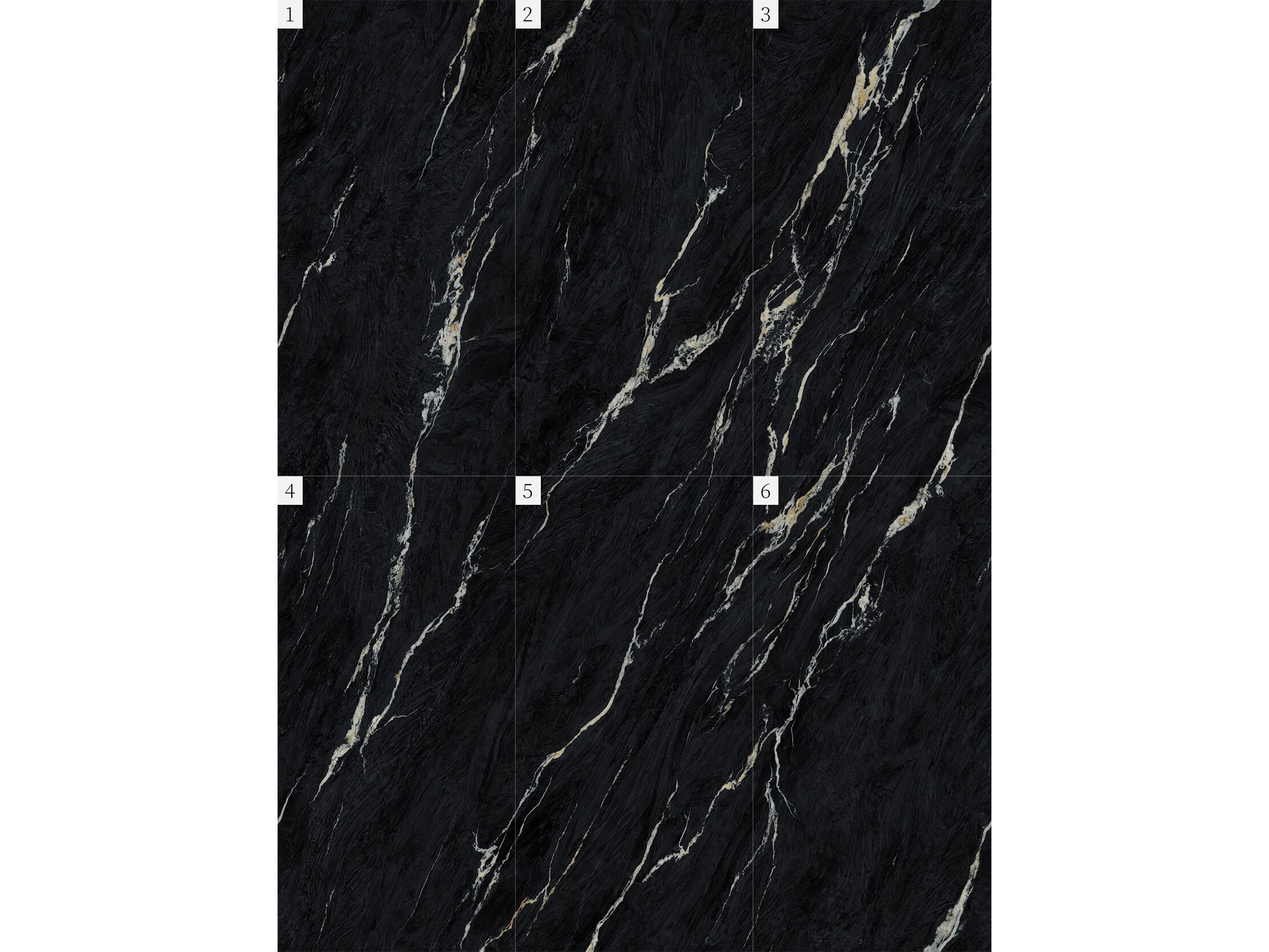 Мраморный пол GANI MARBLE TILES NERO PICASSO ARCH-00032607 - Вид №3