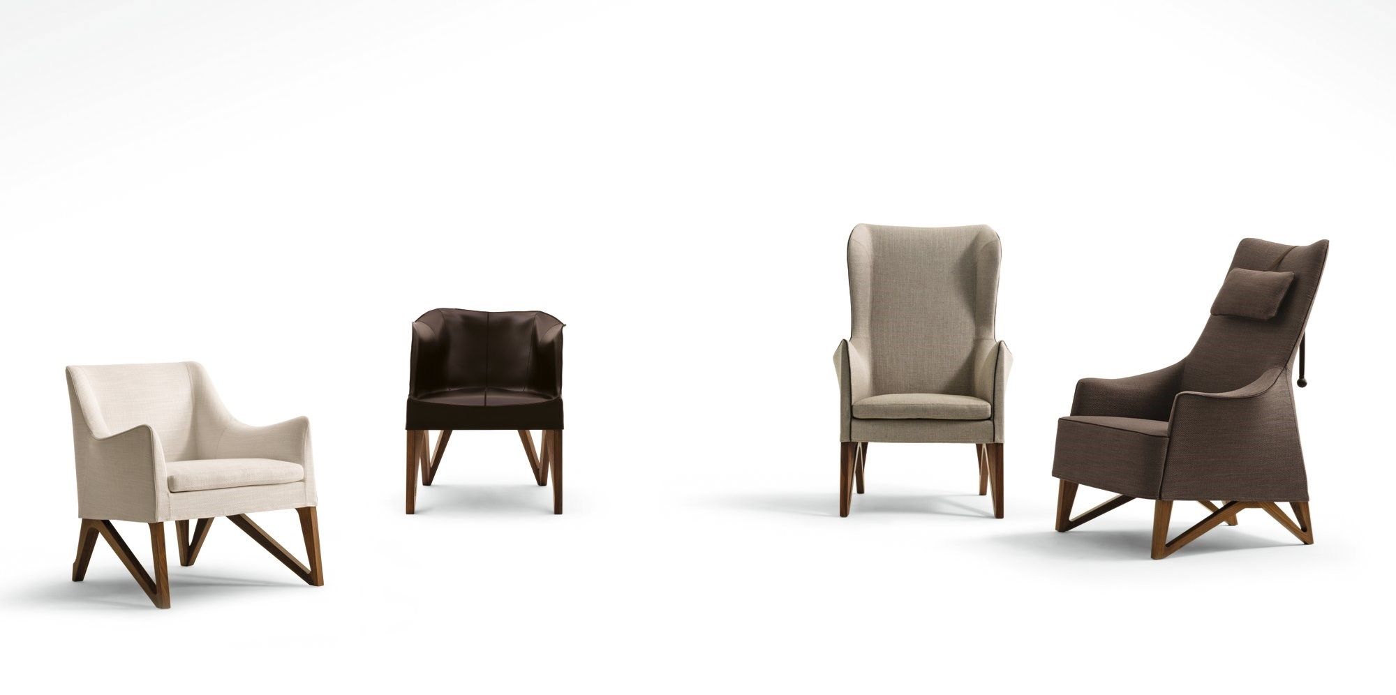 Кожаное кресло с подлокотниками Giorgetti Mobius ARCH-00106576 - Вид №2