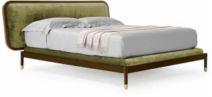 PIANCA Двуспальная кровать из дерева с мягким изголовьем