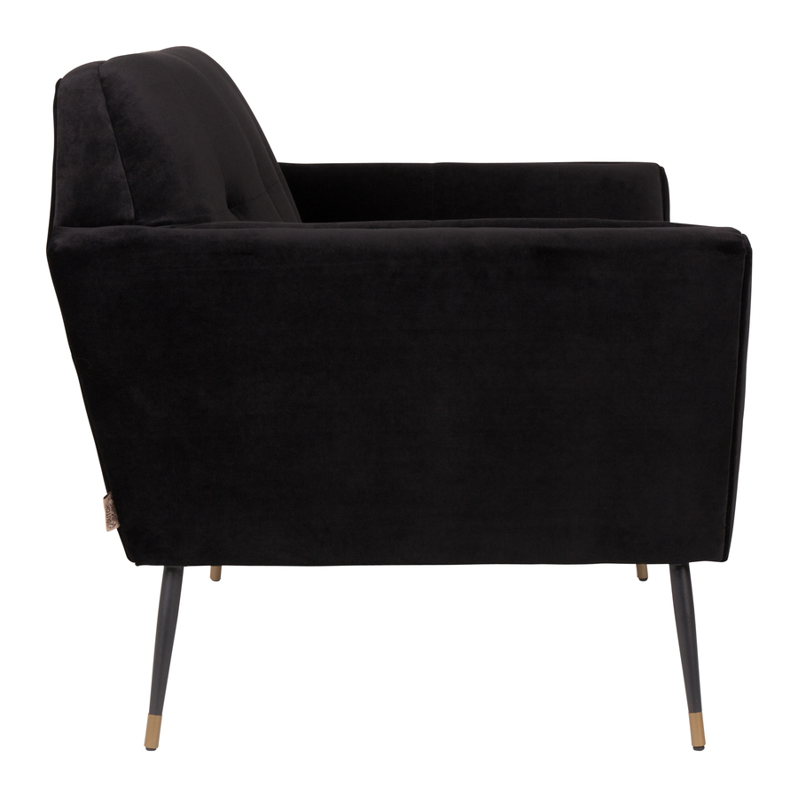 Кресло Kate черное низкое под бархат Dutchbone 3100062 - Вид №3