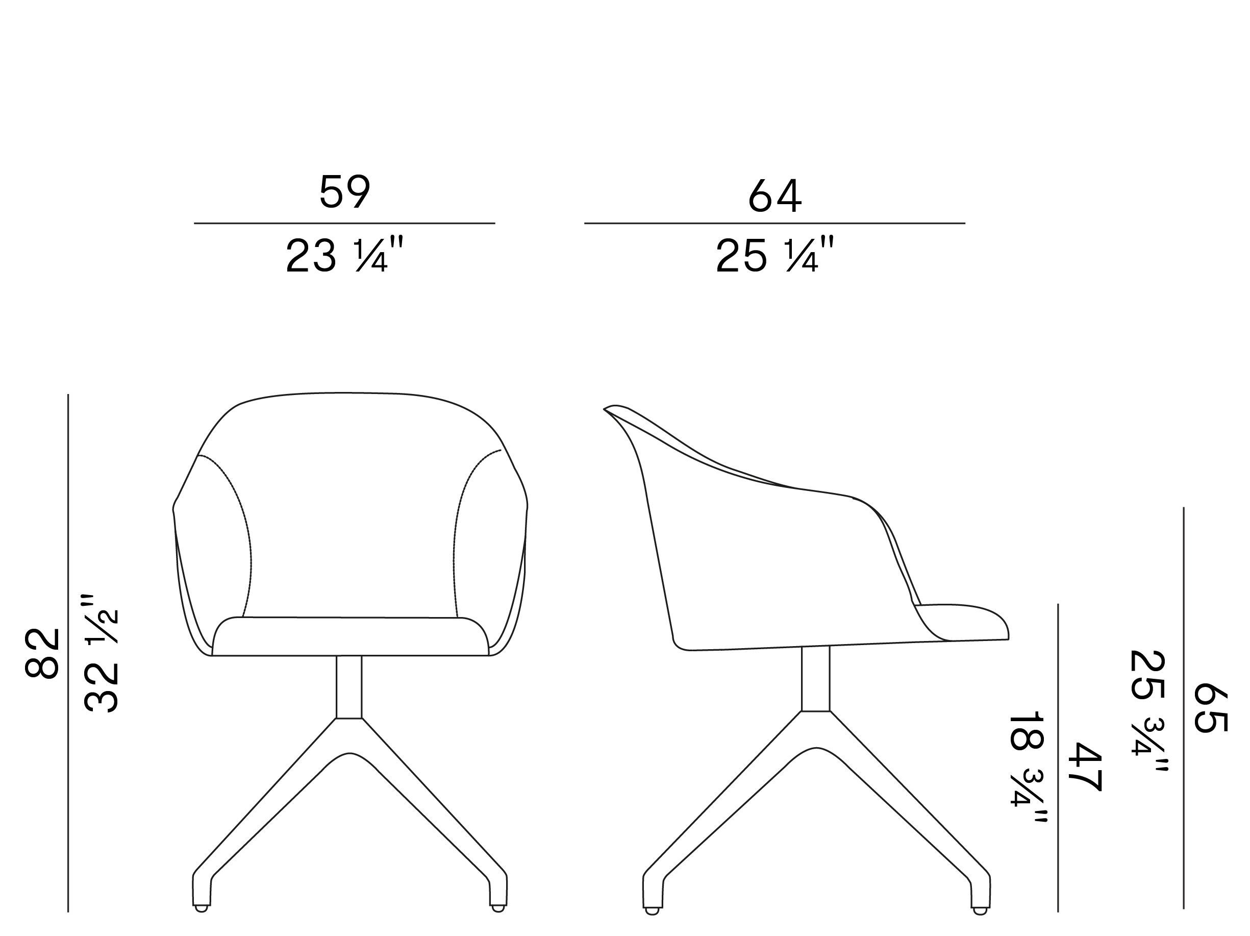 Кожаное вращающееся сиденье с мягкой обивкой Potocco Lyz ARCH-00095804 - Вид №4